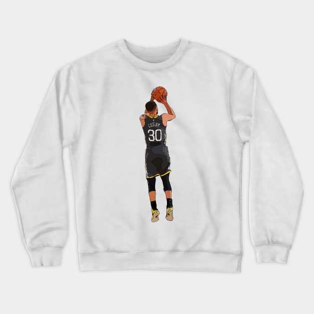 Stephen Curry 3-Point Shot Crewneck Sweatshirt by Playful Creatives